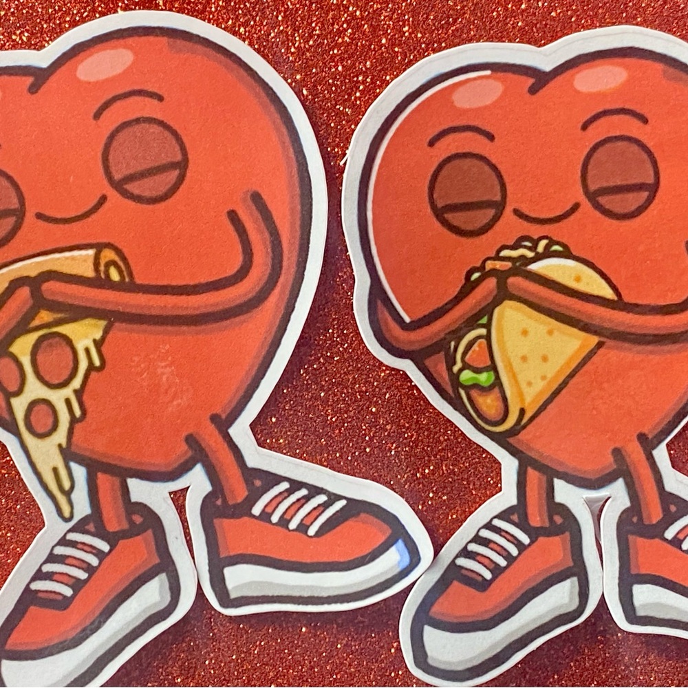 Red Heart Taco Sticker - Picture 3 of 3